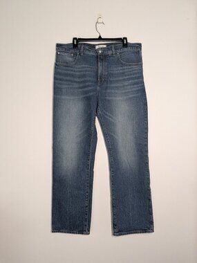 Madewell Longline Straight Jeans, Medium Wash, Size 32